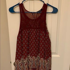 Maroon dress with design ❤️